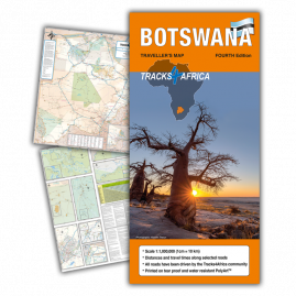 Botswana Papierkarte